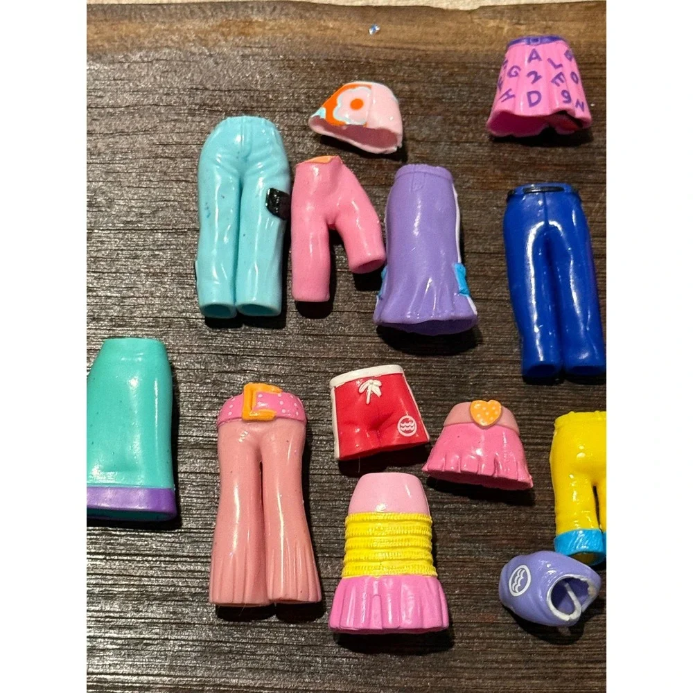 Vintage Polly Pocket Rubber Clothes Lot 39pc Y2K Fashion Doll‎ Accessories Mixed